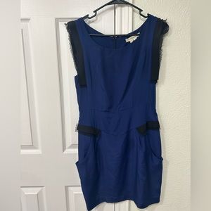 Black and blue BCBGeneration dress with pockets